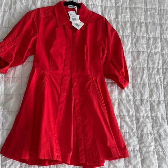 Simkhai Red Button-Up Dress - Picture 3 of 4
